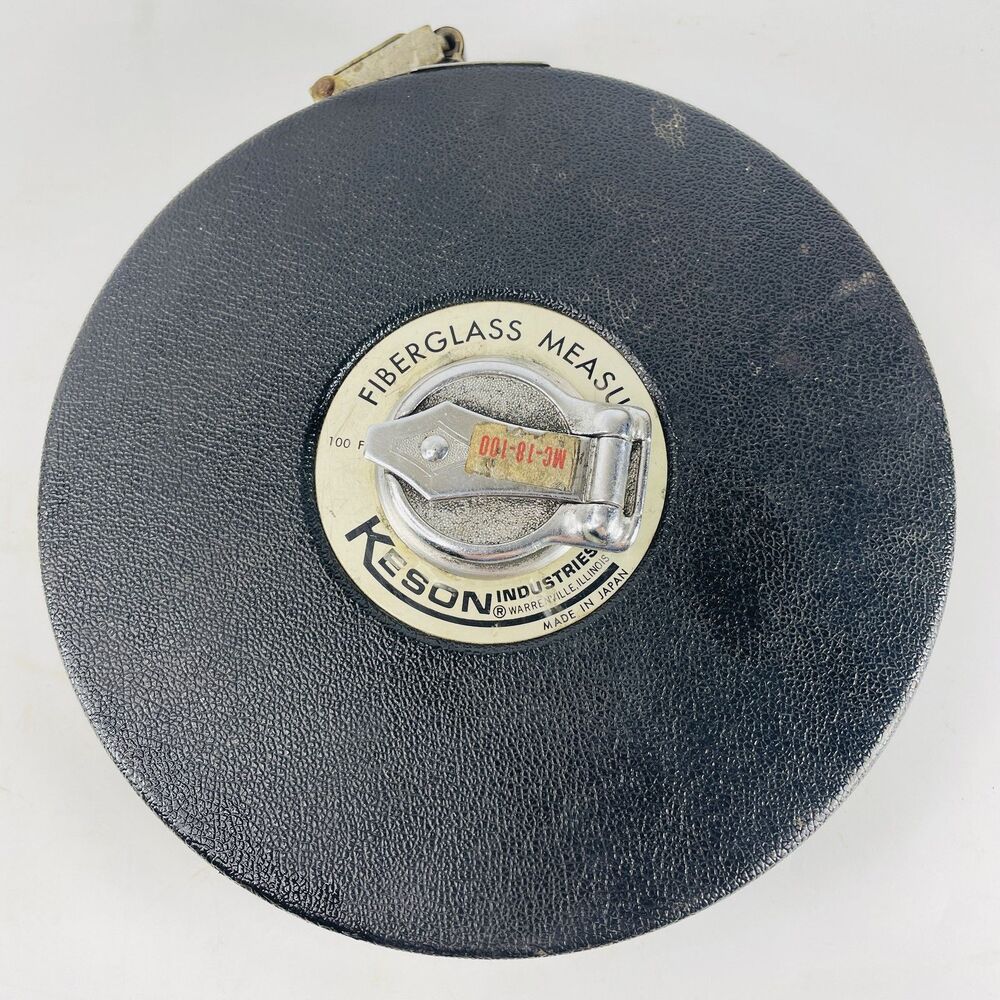Keson Industries 100 Ft Fiberglass Measuring Tape Reel MC-18-100 Made in Japan
